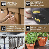 DYMO Ruban D1 - 12 mm noir sur jaune