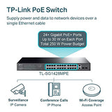 TP-Link TL-SG1428PE Switch 24P Gigabit PoE+250W & 2Giga/SFP