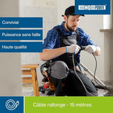 Rallonge secteur tripolaire noire 2,5 mm2 - 15,0 m