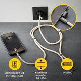 INTENSO Lanière de chargement pour téléphone portable beige