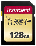 TRANSCEND 128Go UHS-I U3 Carte SD puce MLC pour appareil photo Reflex