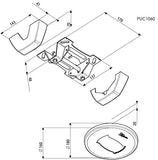 VOGEL S Embase de fixation plafond PUC 1060 fixe, noire