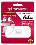 Cle USB 3.0 TRANSCEND JetFlash 710 - 64Go Gris