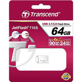 Cle USB 3.0 TRANSCEND JetFlash 710 - 64Go Gris
