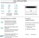 HP LaserJet MFP M140w MFP Mono B/W laser A4 210x297mm A4 20ppmcopy 20ppmprint 150 sheets USB 2.0 Wi-Fi Bluetooth