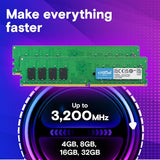 Crucial CT16G4DFRA32A - 16 GB - 1 x 16 GB - DDR4 - 3200 MHz (CT16G4DFRA32A)
