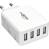 CHARGEUR SECTEUR 4 PORTS USB Type-A BLANC