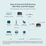 TP-LINK 10/100 Mbps RJ45 to 100 Mbps Single-mode SC WDM Bi-Directional Fiber Converter With 1-Port PoE