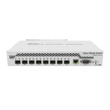 Mikrotik CRS309-1G-8S+ Géré Gigabit Ethernet (10/100/1000) Connexion Ethernet, supportant l'alimentation via ce port (PoE) Blanc