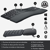 LOGITECH ERGO K860 for Business - Graphite - Central (FR)