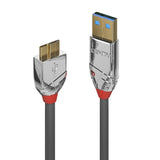 LINDY 2m USB 3.0 Type A/Micro-B Cable Cromo Line 5Gbit/s