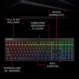 CHERRY Clavier MX 2.0S RGB gaming mécanique MX RED USB