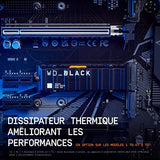 WD Black 1To SN850X NVMe SSD Supremely Fast PCIe Gen4 x4 M.2 with heatsink internal single-packed POWERED BY SANDISK