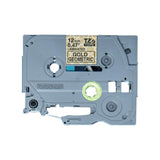 BROTHER Ruban laminé Noir sur Motifs Or 12mm (4m)