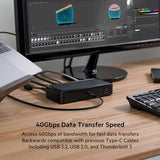 BELKIN Câble USB4 en 0.8m rétrocompatible USB3 100W