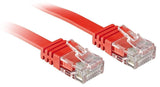 LINDY Cat.6 U/UTP Flat Patch Cable Red 0.3m Without Shielding