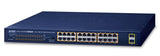 Planet GSW-2620HP SW 24P Gigabit PoE+ 220W + 2 SFP