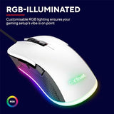 TRUST Souris gaming filaire YBAR blanche