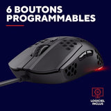 TRUST Souris gaming filaire HELOX ultra légére - Noire