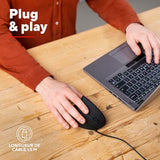 TRUST Souris filaire ergonomique VERTO - Noire