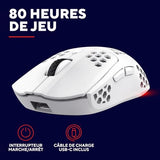 TRUST Souris gaming sans fil HELOX ultra légére - Blanche