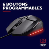 TRUST Souris gaming filaire FELOX rétroéclairée - Noire