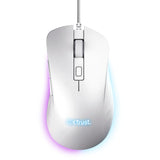 TRUST Souris gaming filaire YBAR+ blanche