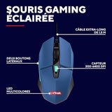 TRUST Souris gaming filaire FELOX rétroéclairée - Bleue