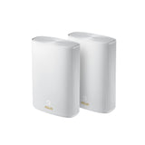 ASUS ZenWiFi AX Hybrid XP4 Mesh AX1800 Dual Band WiFi 6 with AV1300 HomePlug AV2 MIMO White 2-pack