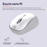 TRUST Pack clavier & souris sans fil ODY II silencieux - blanc (FR)