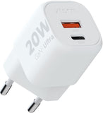 XTORM Chargeur mural écologique XEC020 20 W 2 ports USB-A USB-C PD certifié GRS