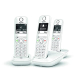 Gigaset AS690 TRIO téléphone DECT blanc - base + 3 combinés