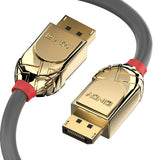 LINDY 3m DisplayPort Cable Gold Line Resolution: 4096x2160 60Hz 4:4:4 10bit