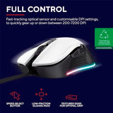 TRUST Souris gaming filaire YBAR blanche