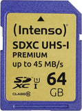 INTENSO Carte SDXC UHS-I Premium Class 10 - 64 Go