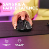 TRUST Souris gaming sans fil HELOX ultra légére - Noire