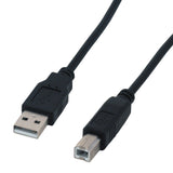 MCL Câble compatible USB 2.0 type A / B mâle - 1.80m Noir