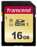 TRANSCEND Carte SDHC UHS I 500S Class 10 16 Go