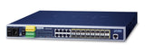 PLANET MGSW-24160F commutateur réseau Géré L2+ Gigabit Ethernet (10/100/1000) Connexion Ethernet, supportant l'alimentation via ce port (PoE) 1U Bleu