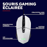 TRUST Souris gaming filaire FELOX rétroéclairée - Blanche