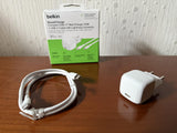 BELKIN 30W USB PD Wall Charger with PPS WHT w/1m C-LTG