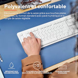 TRUST Pack clavier & souris sans fil ODY II silencieux - blanc (FR)