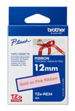 BROTHER Ruban tissus Or sur Rose 12mm (4m)