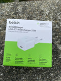 BELKIN 25W USBC PD WALL CHARGER WITH PPS WHITE