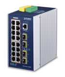 PLANET IGS-6325-16P4S commutateur réseau Géré L3 Gigabit Ethernet (10/100/1000) Connexion Ethernet, supportant l'alimentation via ce port (PoE) Aluminium, Bleu