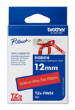 BROTHER Ruban tissus Or sur Bordeaux 12mm (4m)
