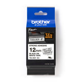 BROTHER P-TOUCH TZE-S231 noir sur blanc 12mm extra gluey