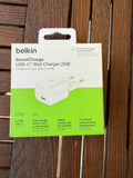 BELKIN 25W USBC PD WALL CHARGER WITH PPS WHITE
