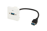 TESCA Plastron LEGRAND USB A 3.0 F vers USB A 3.0 F de 0,2 m