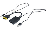 CONVERTISSEUR VGA +AUDIO (3,5mm jack) VERS HDMI - 17 CM